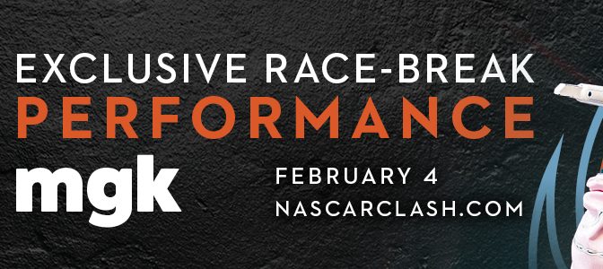 Featured image for Machine Gun Kelly to perform during race break for NASCARs Busch Light Clash at the Los Angeles Memorial Coliseum